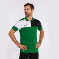 Crew V Maneca Scurta Polo Green Black White Joma