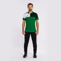 Crew V Maneca Scurta Polo Green Black White Joma