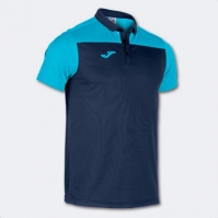 Hobby Ii Maneca Scurta Polo Navy Fluor Turquoise Joma