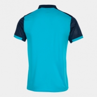 Montreal Maneca Scurta Polo Fluor Turquoise-navy Joma