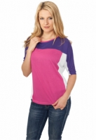 Tricou 3-tone 3/4 Sleeve dama Urban Classics