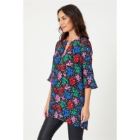 Be You Floral Frill Sleeve Tunic