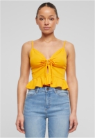 Waffle Pique Ruffle Top dama Urban Classics