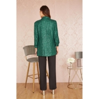 Yumi Yumi Green Sequin Blazer With Pockets