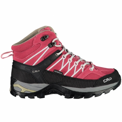 Buty trekkingowe damskie CMP Rigel Mid WP rozowo-czarne 3Q1294616HL