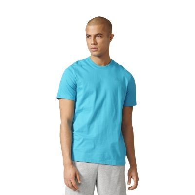 Tricou bumbac bleu adidas Performance Essentials Base Tee barbati