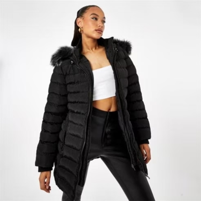 Geaca neagra cu gluga Firetrap Luxe femei