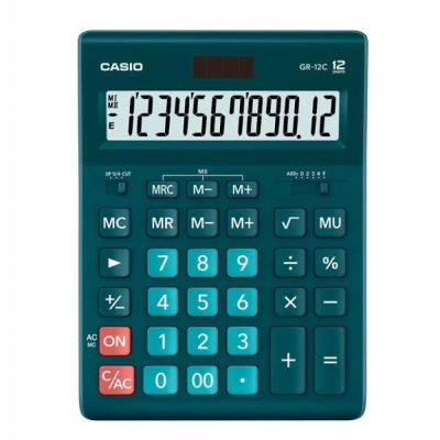 ACCESSORIES CALCULATOR UNISEX CASIO GR12CDGWEP albastru