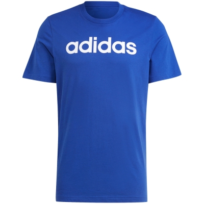 Adidas Essentials Single Jersey Linear Embroidered Logo Blue IC9279