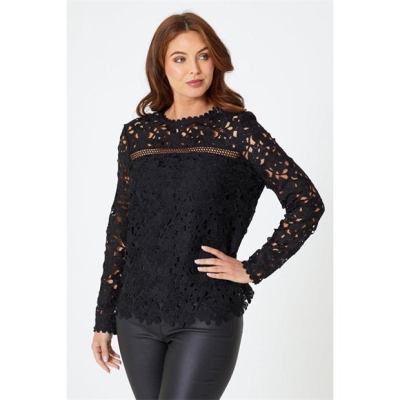 Be You You Maneca Lunga Lace Top