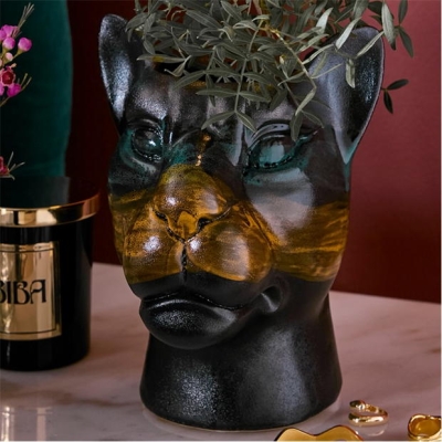 Biba Biba Leopard Head Planter