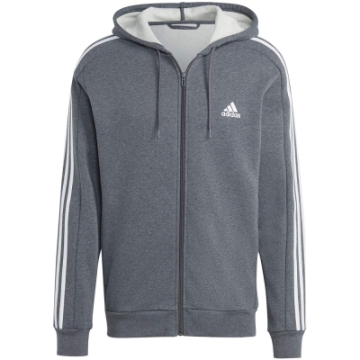 Bluza trening Bluza Men's adidas Essentials 3-Stripes Full-Zip gray IJ6480