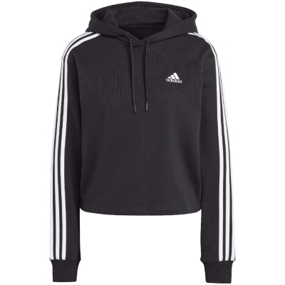 Bluza trening Hanorac 's adidas Essentials 3-Stripes French Terry Crop black IC8767 dama