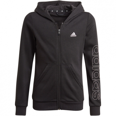 Hanorac Bluza dla dzieci adidas Essentials Full-Zip HD czarna GN4050