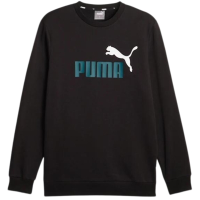 Bluza trening Puma ESS+ 2 Col Big Logo Crew FL men's black 586762 75