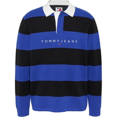 Blug Camasa Tommy Regular Club Striped Linear Rugby Tommy Jeans