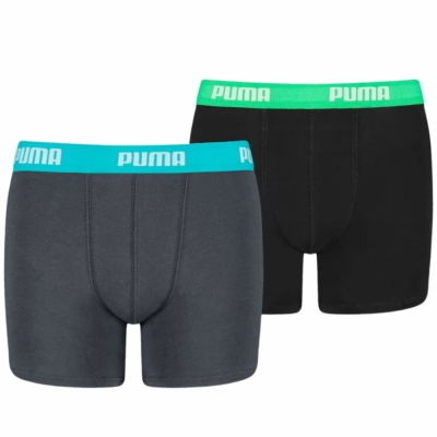 Lenjerie intima Bokserki dla dzieci Puma Basic 2P czarne, szare 935454 01