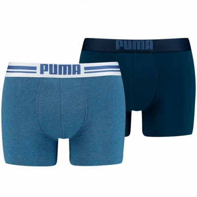 Lenjerie intima Bokserki męskie Puma Placed Logo 2P denim 906519 05