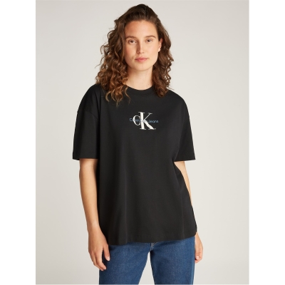 Tricou Blug Calvin Klein TEXTURED MONOLOGO BOYFRIEND Calvin Klein Jeans