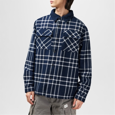 Firetrap Borg Check Overshirt barbat