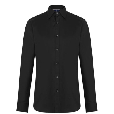 Camasa Haines and Bonner Hugh Slim Fit Regular Collar Sateen