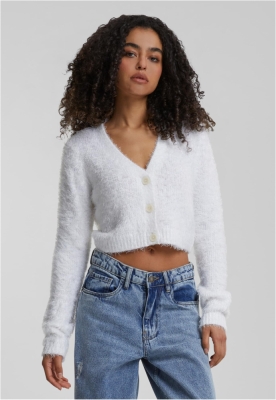 Cropped Feather Cardigan dama Urban Classics