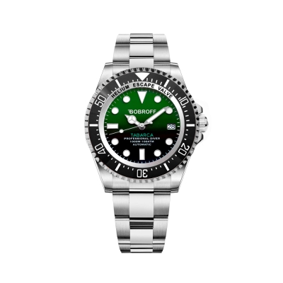 Ceas AUTOMATIC MAN BOBROFF BF002 argintiu verde