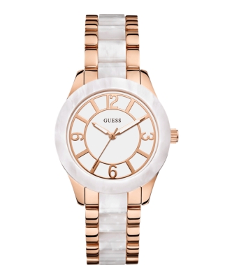 Ceas QUARTZ GUESS W0074L2 pentru Femei roz rosado nacar alb