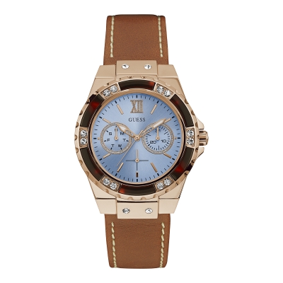 Ceas QUARTZ GUESS W0775L7 pentru Femei roz auriu maro albastru