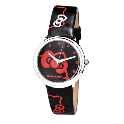 Ceas QUARTZ HELLO KITTY HK7131L-04 pentru Femei argintiu negru