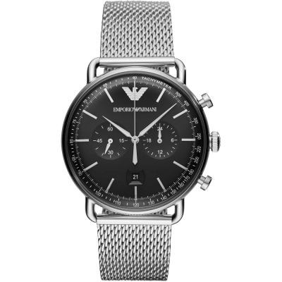 Ceas QUARTZ MAN ARMANI AR11104 argintiu negru