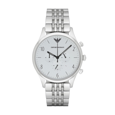 Ceas QUARTZ MAN ARMANI AR1879 gri argintiu alb