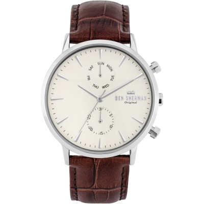 Ceas QUARTZ MAN BEN SHERMAN WB041T gri maro alb