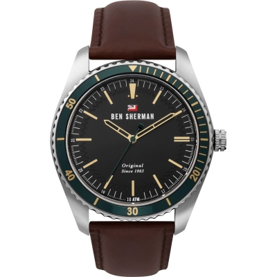 Ceas QUARTZ MAN BEN SHERMAN WBS114NT argintiu maro verde