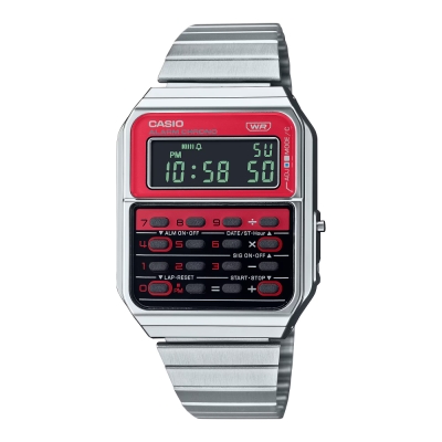 Ceas QUARTZ MAN CASIO CA-500WE-4BEF gri rosu