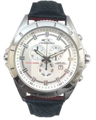 Ceas QUARTZ MAN CHRONOTECH CT7636L-02 argintiu negru alb