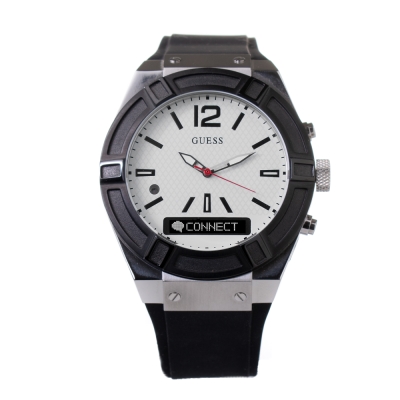 Ceas QUARTZ MAN GUESS C0001G4 argintiu negru alb