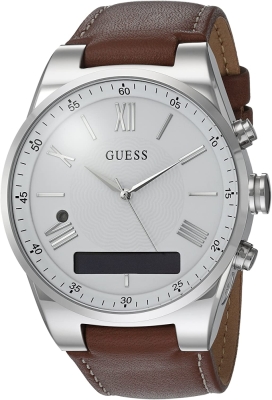 Ceas QUARTZ MAN GUESS C0002MB1 argintiu maro alb