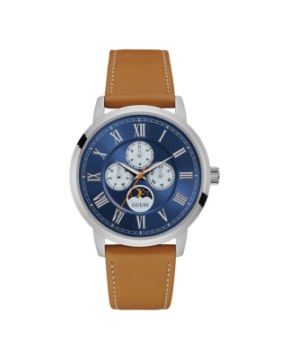 Ceas QUARTZ MAN GUESS W0870G4 argintiu maro albastru