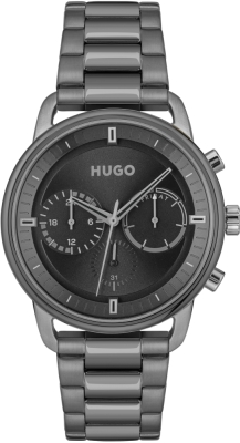 Ceas QUARTZ MAN HUGO 1530234 inchis gri negru