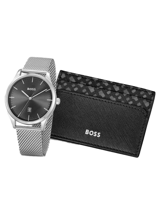 Ceas QUARTZ MAN HUGO BOSS 1570159 gri negru