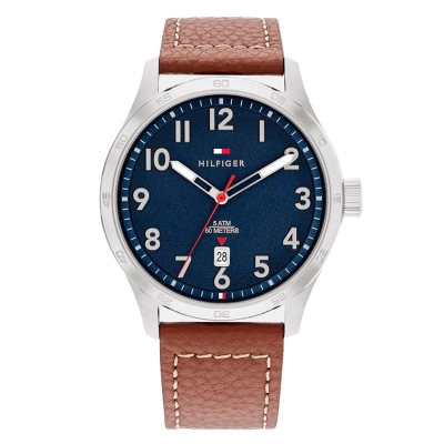 Ceas QUARTZ MAN TOMMY HILFIGER 1710559 argintiu maro albastru