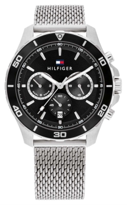 Ceas QUARTZ MAN TOMMY HILFIGER 1792092 argintiu negru