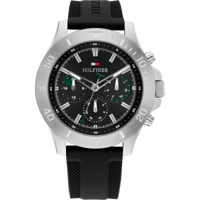 Ceas QUARTZ MAN TOMMY HILFIGER 1792111 argintiu negru