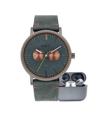 Ceas QUARTZ MAN WATXANDCO RELOJ5_44 argintiu verde