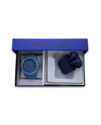 Ceas QUARTZ MAN WATXANDCO WAPACKEAR5_L transparent albastru