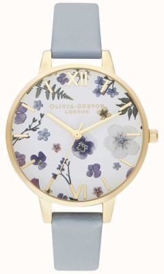 Ceas QUARTZ OLIVIA BURTON OB16AR08 pentru Femei auriu albastru alb