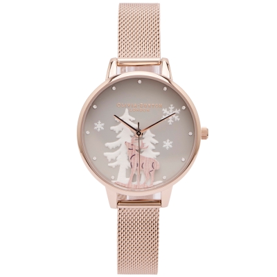 Ceas QUARTZ OLIVIA BURTON OB16AW01 pentru Femei auriu gri