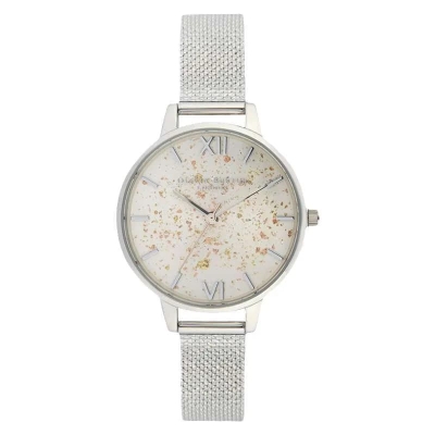 Ceas QUARTZ OLIVIA BURTON OB16GD14 pentru Femei argintiu bej