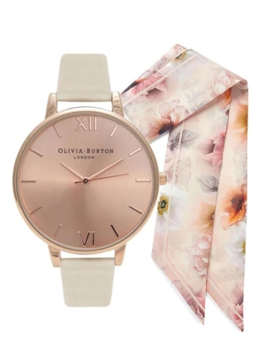 Ceas QUARTZ OLIVIA BURTON OBGSET51 pentru Femei roz bej